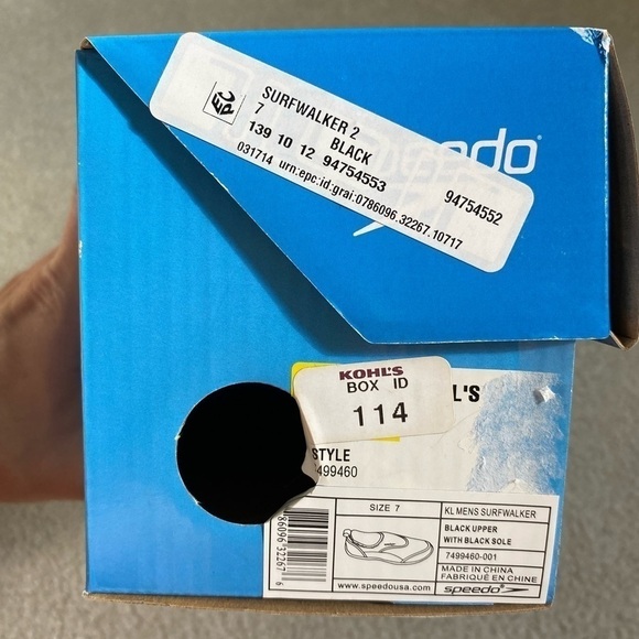 Speedo New Men’s Size 7 Surfwalker 2 Black Slip-On Water Outdoor Shoes NIB - Picture 4 of 12